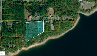 Conceptual illustration showing the approximate outline of the Bay Shore Estates property