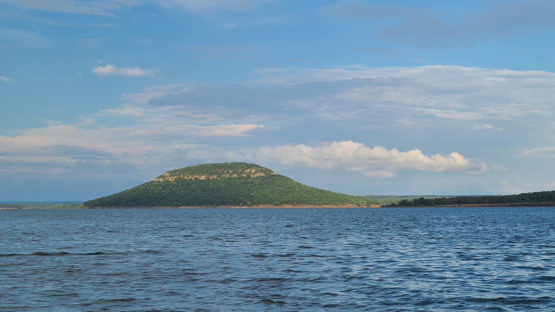 Sugarloaf Mountain rising above Greers Ferry Lake
