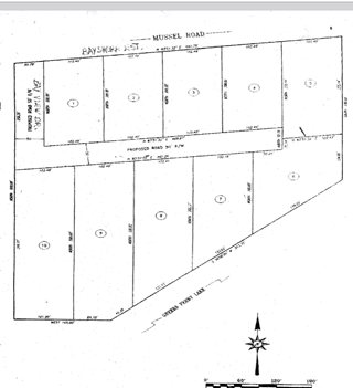 Simplified survey preview of the Bay Shore Estates property boundary