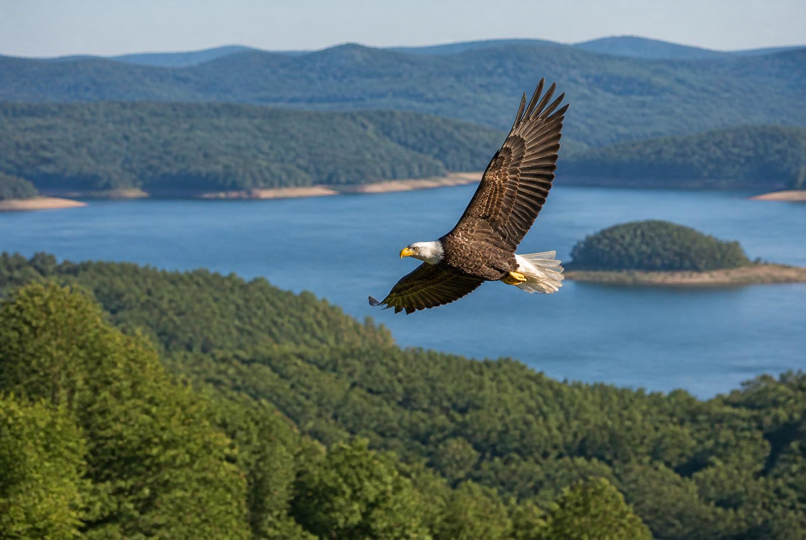 Bald eagle in the Greers Ferry Lake area