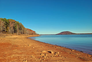 Greers Ferry Lake - Fairfield Bay AR sandy beach